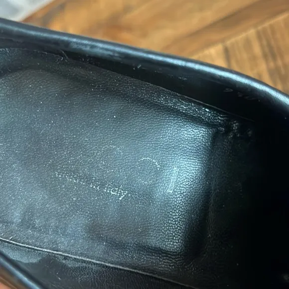 Gucci 015938 Black Leather Classic Horsebit Men's Loafers Shoes Size 9.5 D