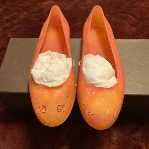 Gucci Authentic Rubber GG Supreme Cutout Ballerina Flats box &amp; duster included