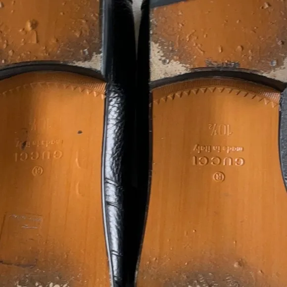 Gucci Black Leather Loafers