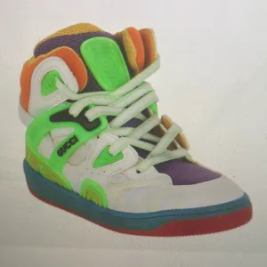 Gucci color block high top sneakers euro 26