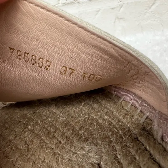 Gucci Pilar GG Double Stack Espadrilles Size 37