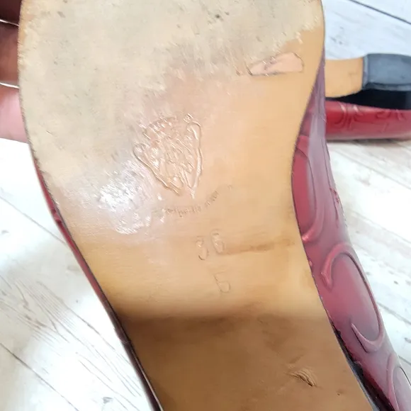 Gucci Vintage Red Ballet Flats