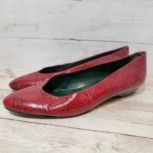 Gucci Vintage Red Ballet Flats