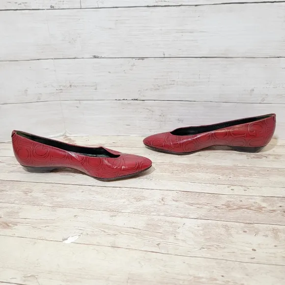 Gucci Vintage Red Ballet Flats