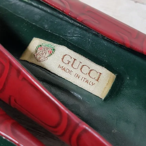 Gucci Vintage Red Ballet Flats