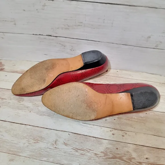 Gucci Vintage Red Ballet Flats