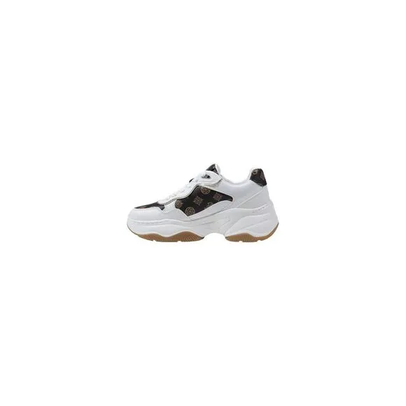 Guess Sporty Lace-Up Rubber Sole Sneakers Women White
