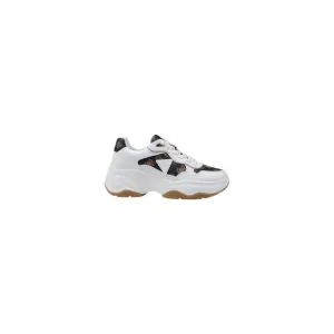 Guess Sporty Lace-Up Rubber Sole Sneakers Women White