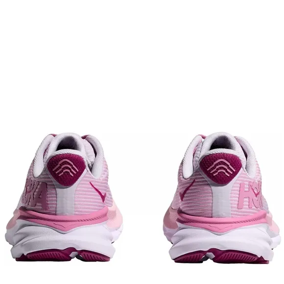 Hoka Pink and Purple Sneakers with Mesh Upper and Chunky Cushioning