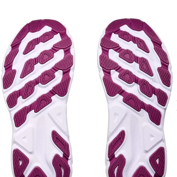Hoka Pink and Purple Sneakers with Mesh Upper and Chunky Cushioning
