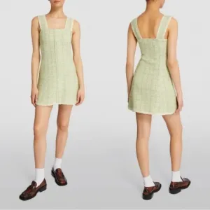 House of Harlow 1960 Green Tweed A-Line Mini Dress Size XL NEW