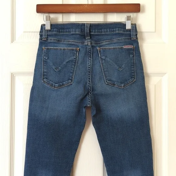 Hudson Krista Classic Medium Wash Mid Rise Ankle Length Super Skinny Jeans 27