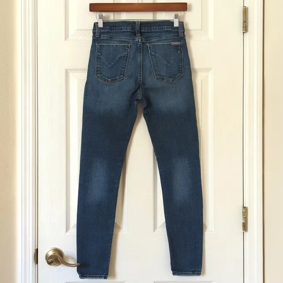 Hudson Krista Classic Medium Wash Mid Rise Ankle Length Super Skinny Jeans 27