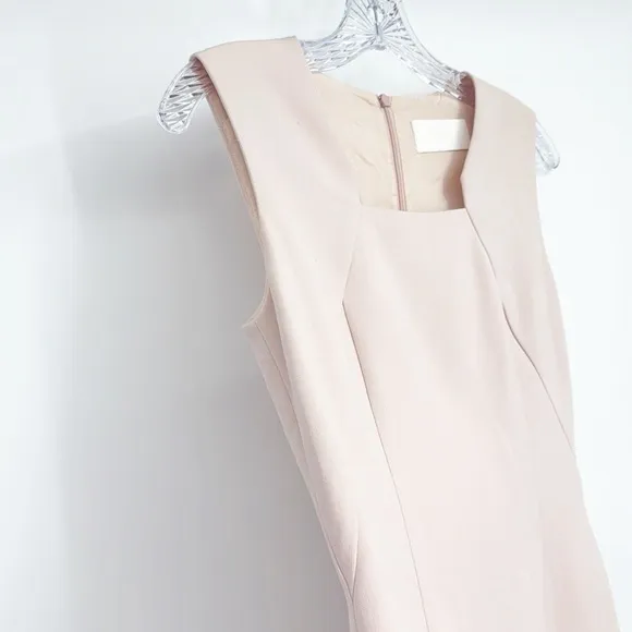 Hugo Boss Diopena Square Neck Light Pink Sleeveless Shift Dress SIZE 2
