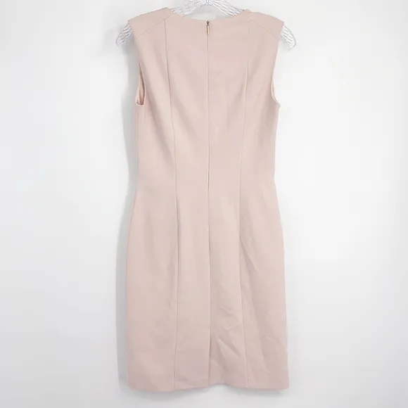 Hugo Boss Diopena Square Neck Light Pink Sleeveless Shift Dress SIZE 2