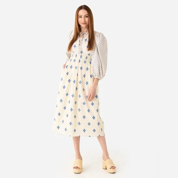 HUNTER BELL Blue Medallion Clementine Dress