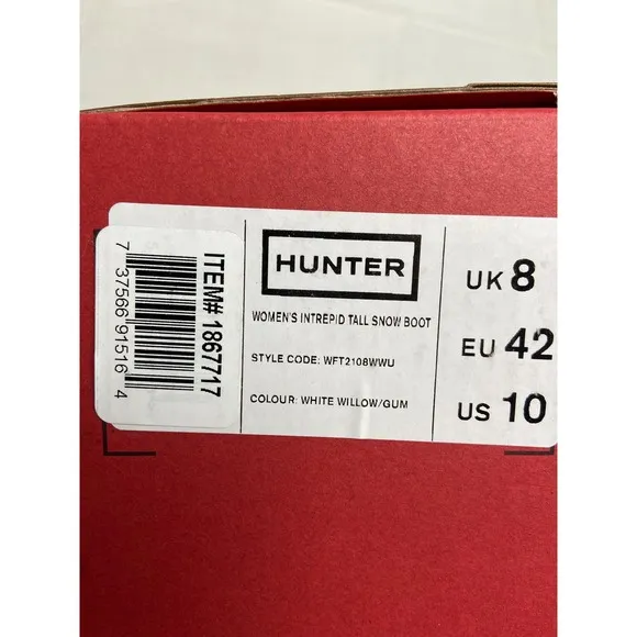Hunter Intrepid Tall Snow Boots Waterproof Puffer Winter Boots US 10