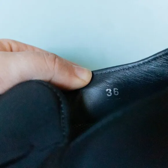 iRi WES I Black Outline Low Top Sneaker Thick Sole Size EU 36