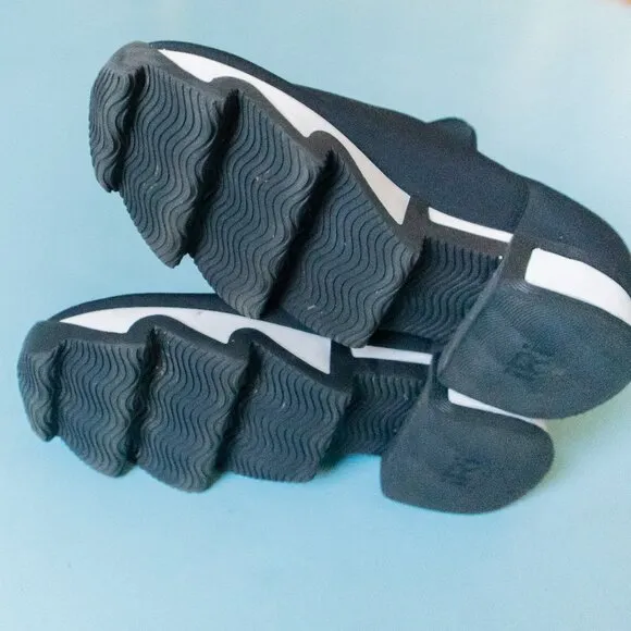 iRi WES I Black Outline Low Top Sneaker Thick Sole Size EU 36