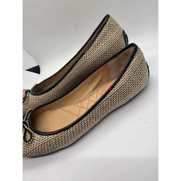Isaac Mizrahi New York Ballet Flats Isfaun Beige, neutral sparkle size 7