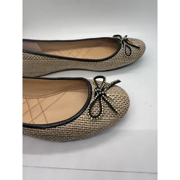 Isaac Mizrahi New York Ballet Flats Isfaun Beige, neutral sparkle size 7