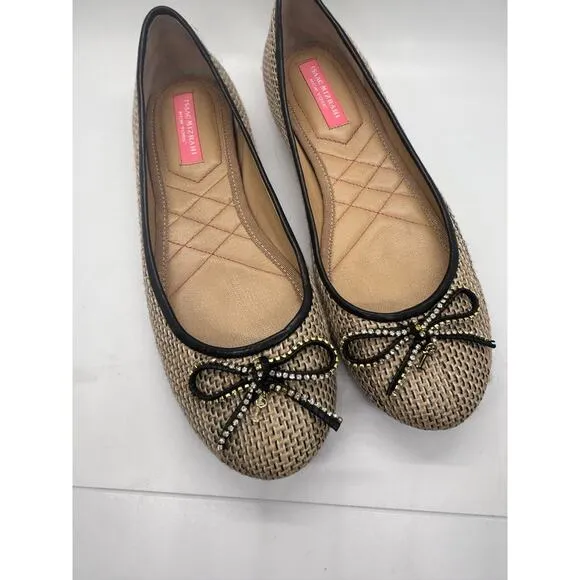 Isaac Mizrahi New York Ballet Flats Isfaun Beige, neutral sparkle size 7