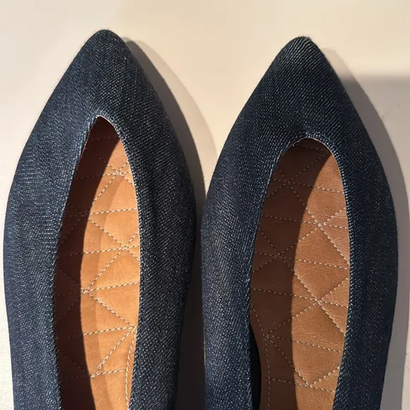 Isabel Marant Blue Denim Plumy Ballet Flats suze 37