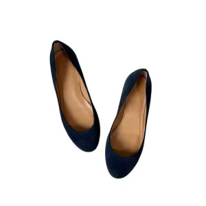 J. Crew Blue Suede Ballet Flats Size 7