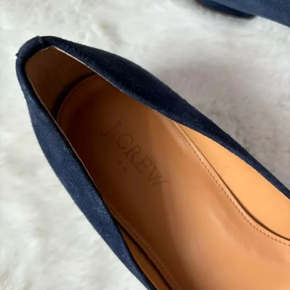 J. Crew Blue Suede Ballet Flats Size 7