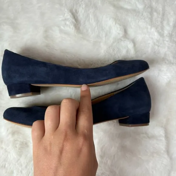 J. Crew Blue Suede Ballet Flats Size 7