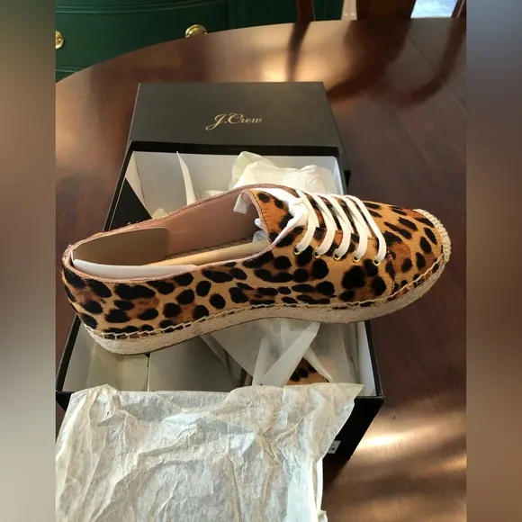 J. Crew Canvas Lace-up Espadrilles NWT