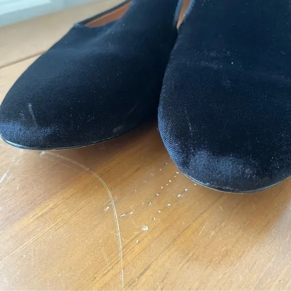 J. Crew Women’s Black Velvet Slip On Loafers Smoking Slippers 7