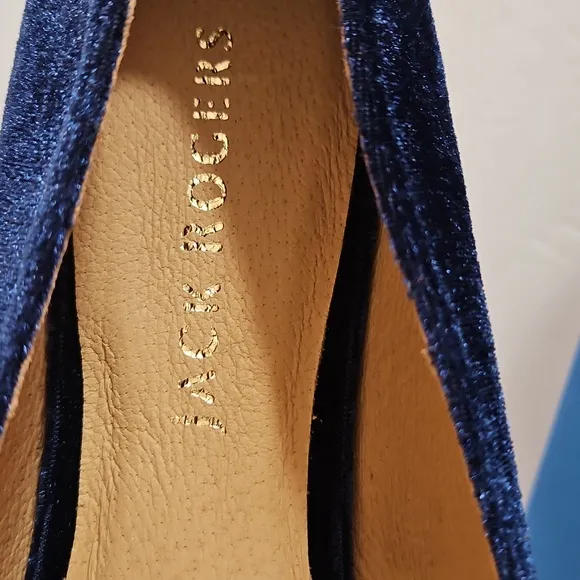 Jack Rogers Navy Velvet Women's Flats with Bow New In Box 11