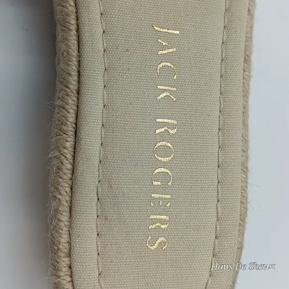 Jack Rogers Palmer Floral Jute Wrapped Platform Espadrilles Sandals Size 8