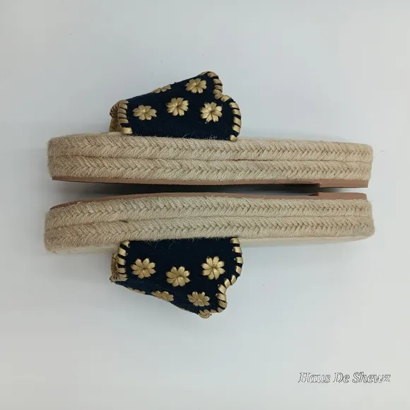 Jack Rogers Palmer Floral Jute Wrapped Platform Espadrilles Sandals Size 8