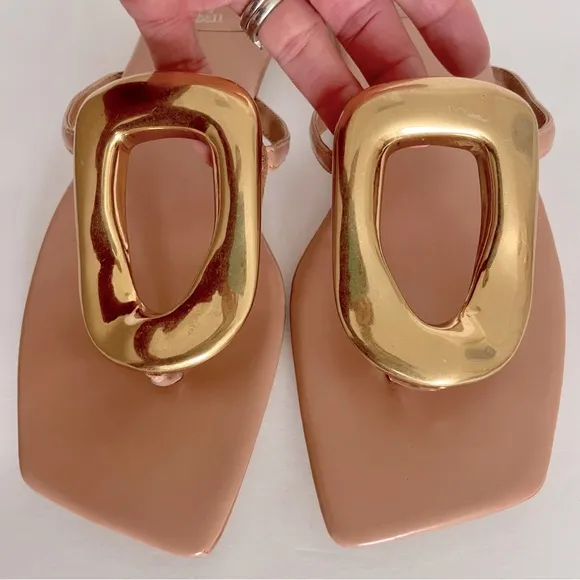 Jeffrey Campbell Linques-2 Flat Thong Sandals Size 9