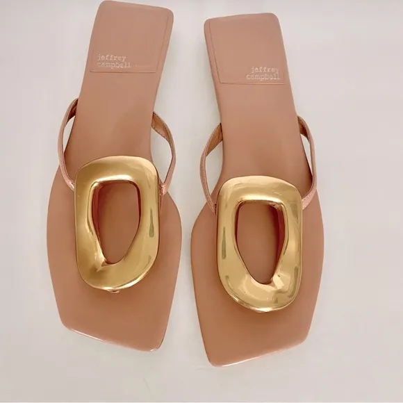 Jeffrey Campbell Linques-2 Flat Thong Sandals Size 9
