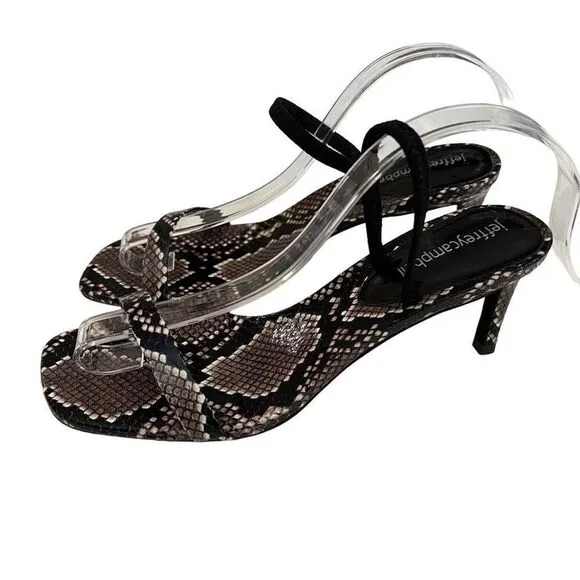 Jeffrey Campbell x Free People 6.5 Hera Strappy Snakeskin Heels New in Box