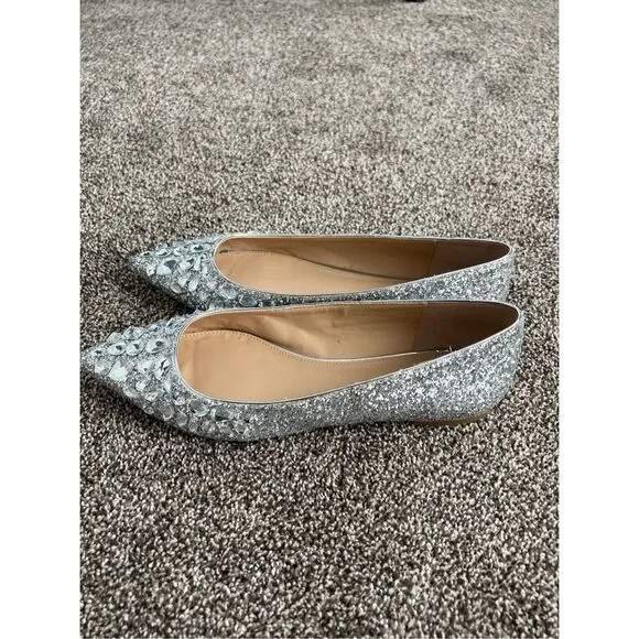 Jewel Badgley Mischka Ulanni Ballet Flats Size 10
