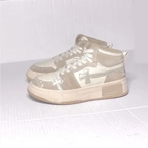 Jil Sander Chunky Bovine Leather Cross Sneakers