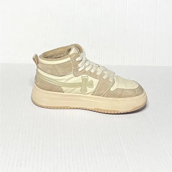 Jil Sander Chunky Bovine Leather Cross Sneakers