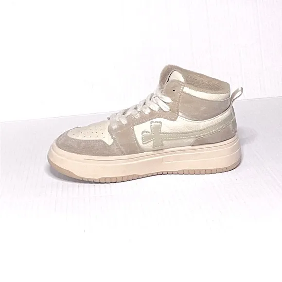 Jil Sander Chunky Bovine Leather Cross Sneakers