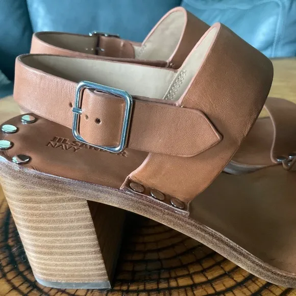 JIL SANDER NAVY Sandals Brown EU 37.5