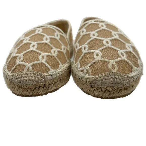Jimmy Choo DREYA Chain Embroidered Lace Espadrille Size 39 EU-
