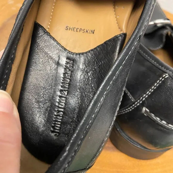 Johnston &amp; Murphy Black Classic Leather Loafers