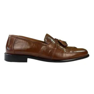 Johnston &amp; Murphy Brown Leather Dress Shoes‎ Tassel Loafers Mens Size 9.5