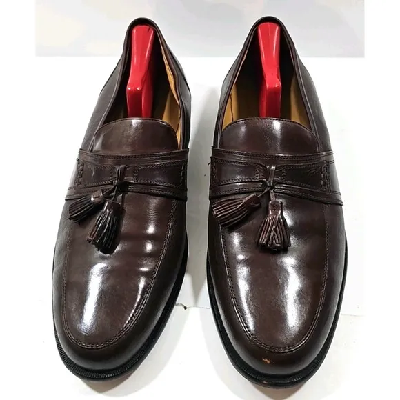 Johnston &amp; Murphy ~Men's Size 11.5M~ Brown Tassel Leather Loafers Shoes #15 2206