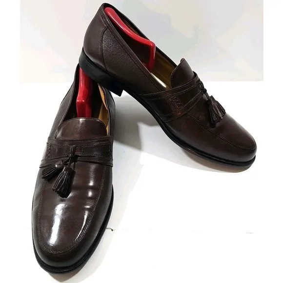 Johnston &amp; Murphy ~Men's Size 11.5M~ Brown Tassel Leather Loafers Shoes #15 2206