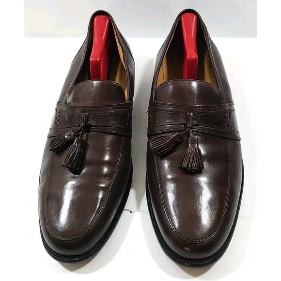 Johnston &amp; Murphy ~Men's Size 11.5M~ Brown Tassel Leather Loafers Shoes #15 2206