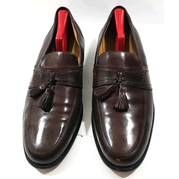 Johnston &amp; Murphy ~Men's Size 11.5M~ Brown Tassel Leather Loafers Shoes #15 2206